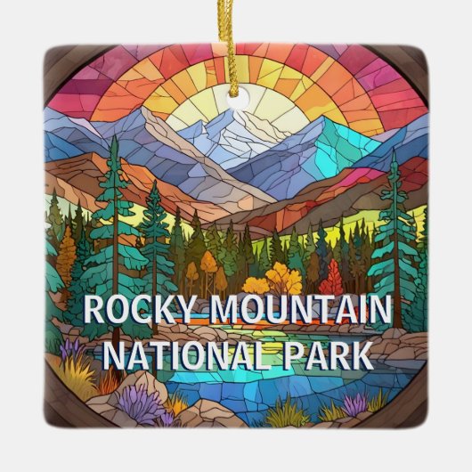 Rocky Mountain Nationalpark Imitate gesteinigt Gla Keramikornament (Vorderseite)