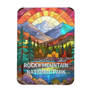 Rocky Mountain Nationalpark Imitate gesteinigt Gla Magnet