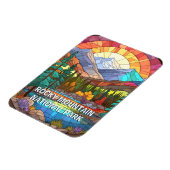 Rocky Mountain Nationalpark Imitate gesteinigt Gla Magnet (Linke Seite)