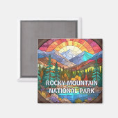 Rocky Mountain Nationalpark Imitate gesteinigt Gla Magnet (Vorderseite/Rückseite)