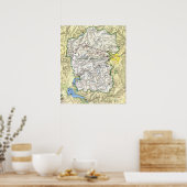 Rocky Mountain Nationalpark Karte Poster (Küche)