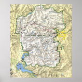 Rocky Mountain Nationalpark Karte Poster (Vorne)