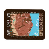 Rocky Mountain Nationalpark Langes Peak gestört Magnet (Horizontal)