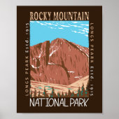 Rocky Mountain Nationalpark Langes Peak gestört Poster (Vorne)