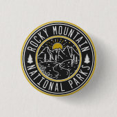 Rocky Mountain Nationalpark Minimalistisch Souveni Button (Vorderseite)
