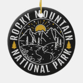Rocky Mountain Nationalpark Minimalistisch Souveni Keramik Ornament (Hinten)