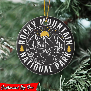 Rocky Mountain Nationalpark Minimalistisch Souveni Keramik Ornament