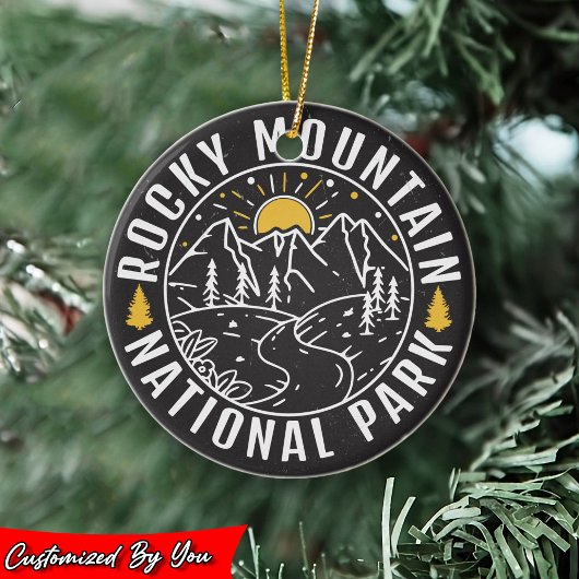 Rocky Mountain Nationalpark Minimalistisch Souveni Keramik Ornament