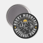 Rocky Mountain Nationalpark Minimalistisch Souveni Magnet (Vorderseite/Rückseite)