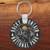 Rocky Mountain Nationalpark Minimalistisch Souveni Schlüsselanhänger (Rückseite)