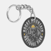 Rocky Mountain Nationalpark Minimalistisch Souveni Schlüsselanhänger (Vorderseite links)