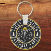 Rocky Mountain Nationalpark Minimalistisch Souveni Schlüsselanhänger (Rückseite)