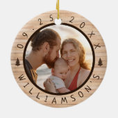 Rocky Mountain Nationalpark Minimalistischer Wald Keramik Ornament (Hinten)