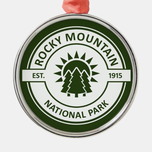 Rocky Mountain Nationalpark Ornament Aus Metall (Vorne)