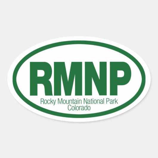 Rocky Mountain Nationalpark Ovaler Aufkleber (Vorderseite)