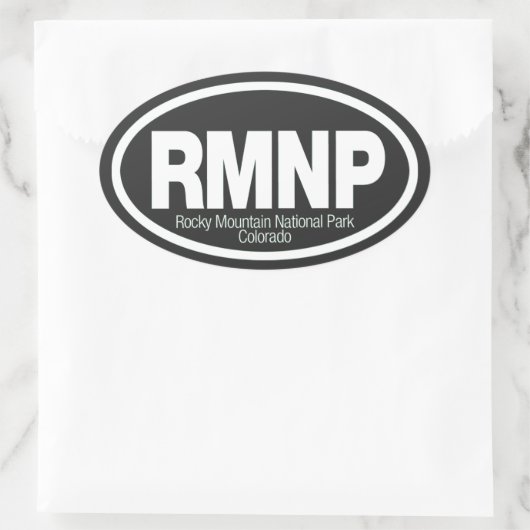 Rocky Mountain Nationalpark Ovaler Aufkleber (Tasche)