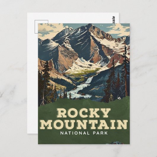 Rocky Mountain Nationalpark Postkarte (Vorne/Hinten)