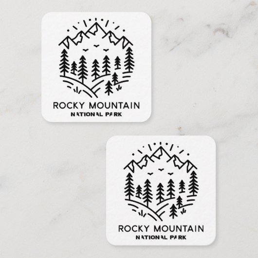 Rocky Mountain Nationalpark Quadratische Visitenkarte (Vorne/Hinten)