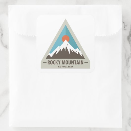 Rocky Mountain Nationalpark Quadratischer Aufkleber (Tasche)