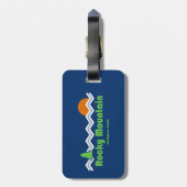 Rocky Mountain Nationalpark Retro Gepäckanhänger (Rückseite vertikal)