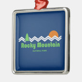 Rocky Mountain Nationalpark Retro Ornament Aus Metall (Links)