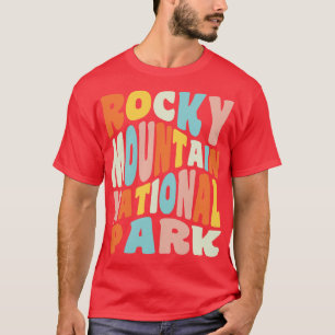 Rocky Mountain Nationalpark Retro Vintag Typogra T-Shirt