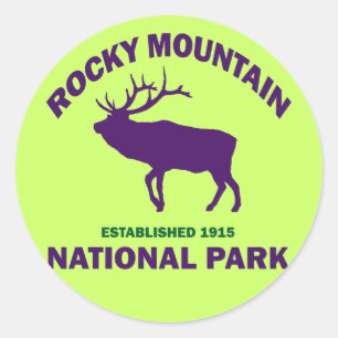ROCKY MOUNTAIN NATIONALPARK RUNDER AUFKLEBER