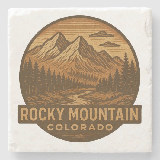 Rocky Mountain Nationalpark Stone Untersetzer (Vorderseite)