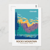 Rocky Mountain Nationalpark Teton Postkarte (Vorne/Hinten)