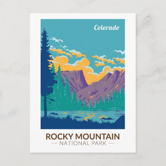 Rocky Mountain Nationalpark Teton Postkarte (Vorderseite)