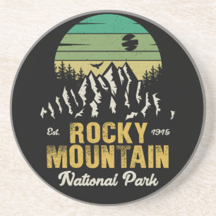 Rocky Mountain Nationalpark Vintag Souvenirs 60er Getränkeuntersetzer
