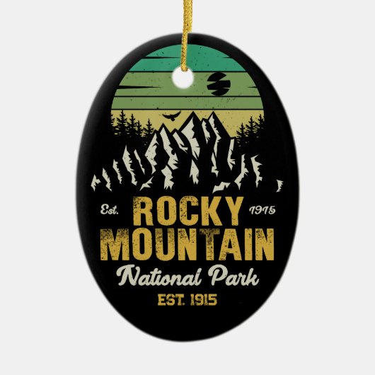 Rocky Mountain Nationalpark Vintag Souvenirs 60er Keramik Ornament (Vorne)