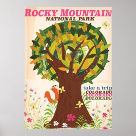Rocky Mountain Nationalpark Vintage Poster
