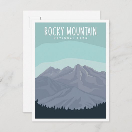 Rocky Mountain Nationalpark Wandern Postkarte (Vorne/Hinten)
