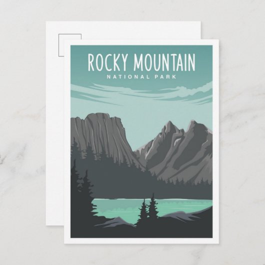 Rocky Mountain Nationalpark Wandern Postkarte (Vorne/Hinten)