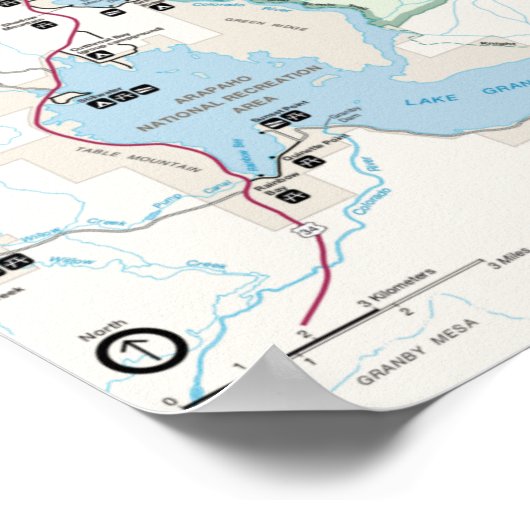 Rocky Mountain NP Vintage Karte Poster (Ecke)