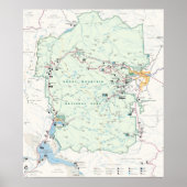 Rocky Mountain NP Vintage Karte Poster (Vorne)