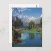 Rocky Mountain Oil Painting Grußkarten Postkarte (Vorne/Hinten)