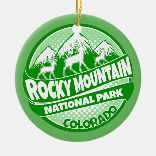 Rocky Mountain Park Colorado Keramik Ornament (Vorne)