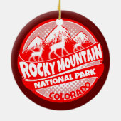 Rocky Mountain Park Colorado Keramik Ornament (Hinten)