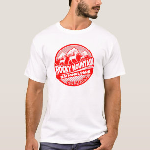 Rocky Mountain Park Colorado Rotes Logo-Shirt T-Shirt