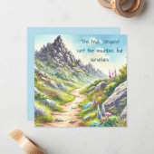 Rocky Mountain Path & Quote Mitteilungskarte (Vorderseite/Rückseite Beispiel)