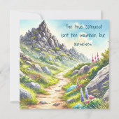 Rocky Mountain Path & Quote Mitteilungskarte (Vorderseite)