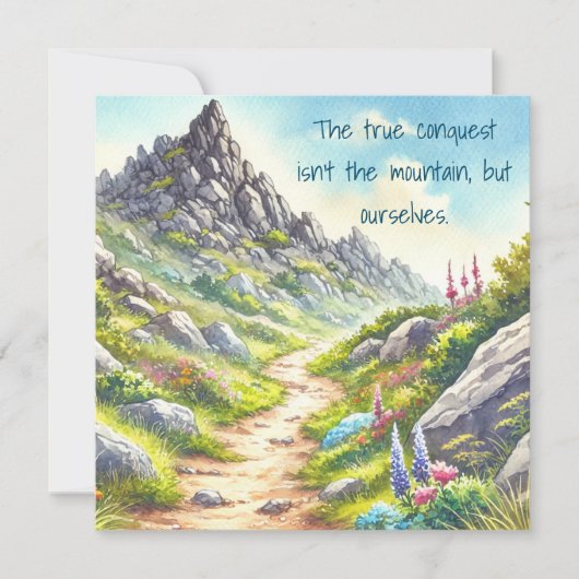 Rocky Mountain Path & Quote Mitteilungskarte (Vorderseite)