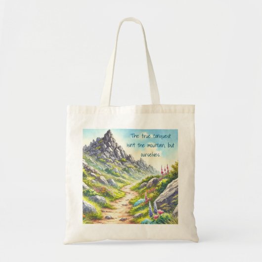 Rocky Mountain Path & Quote Tragetasche (Vorne)