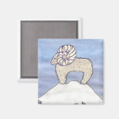 Rocky Mountain Ram Magnet (Vorderseite/Rückseite)