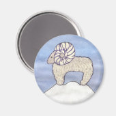 Rocky Mountain Ram Magnet (Vorderseite/Rückseite)