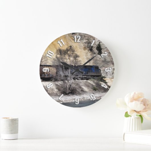 Rocky Mountain Ranger Train Große Wanduhr (Zuhause)