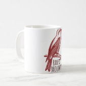 Rocky Mountain Red Crossbill bird logo Kaffeetasse (Vorderseite Links)
