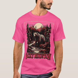 Rocky Mountain Retro Nationalparks Camping Wandern T-Shirt